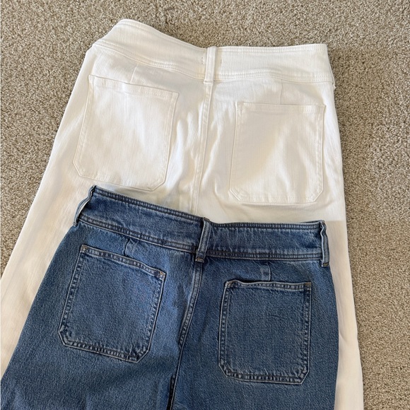 J Crew tall slim wide jean with stacked buttons - two pairs, size 28T - Picture 5 of 8